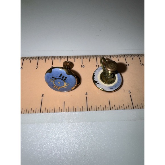 Lot Of (5) Vintage Clip On Earrings - Sarah Cov Hong Kong And Some Unmarked - Picture 7 of 8